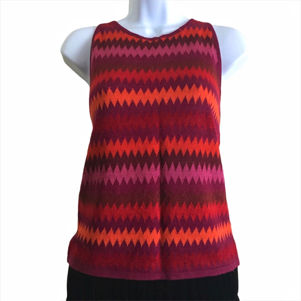 JONES NEW YORK Retro Chevron Sleeveless S…